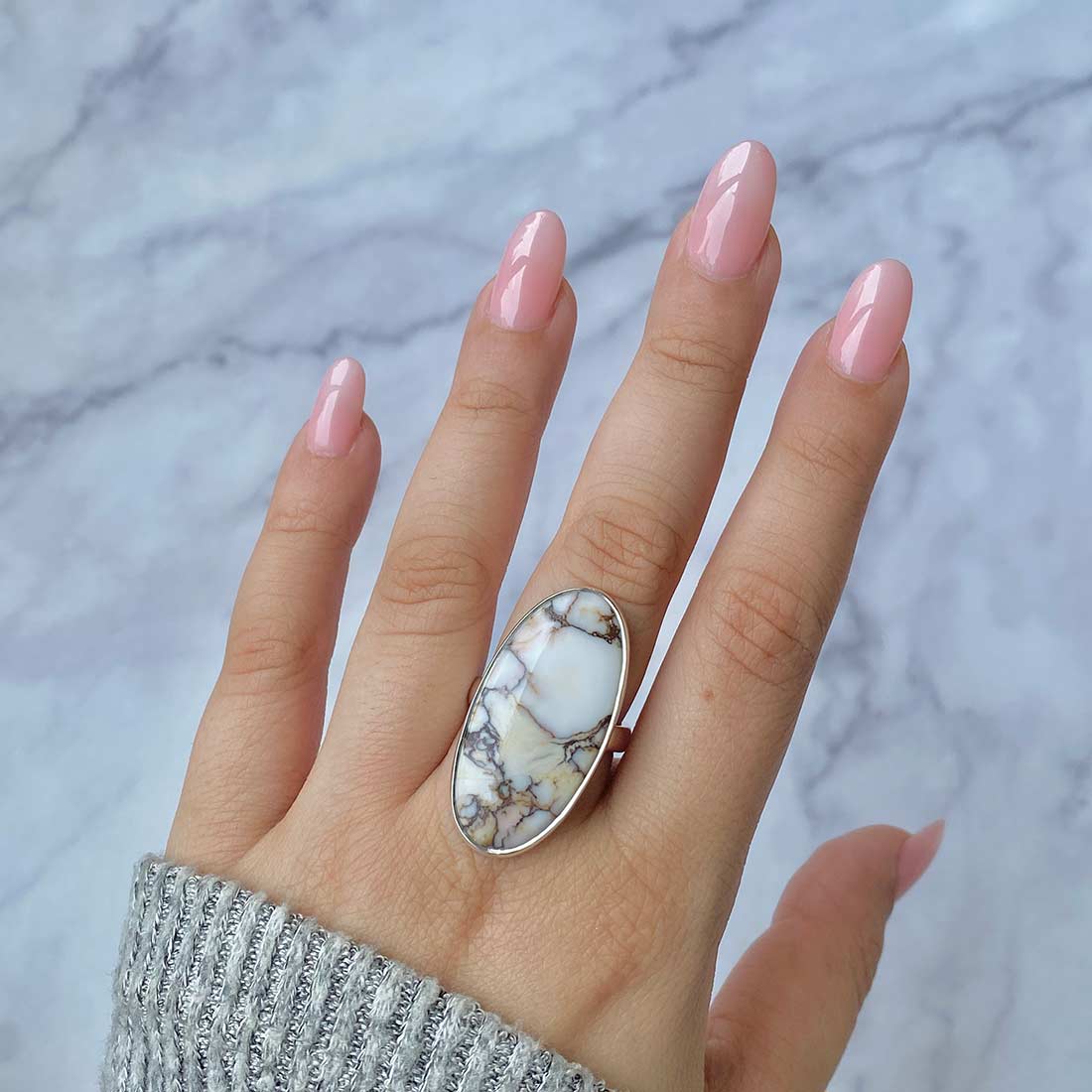 Wild Horse Jasper Adjustable Ring-(WOJ-R-39)